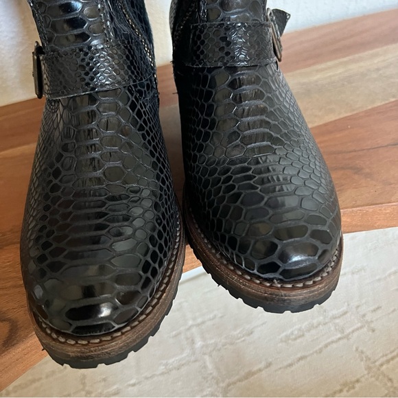 Freebird Carlito Snake Boots Black leather snake skin US Size 10 - fits 9 1.5 - Picture 4 of 9